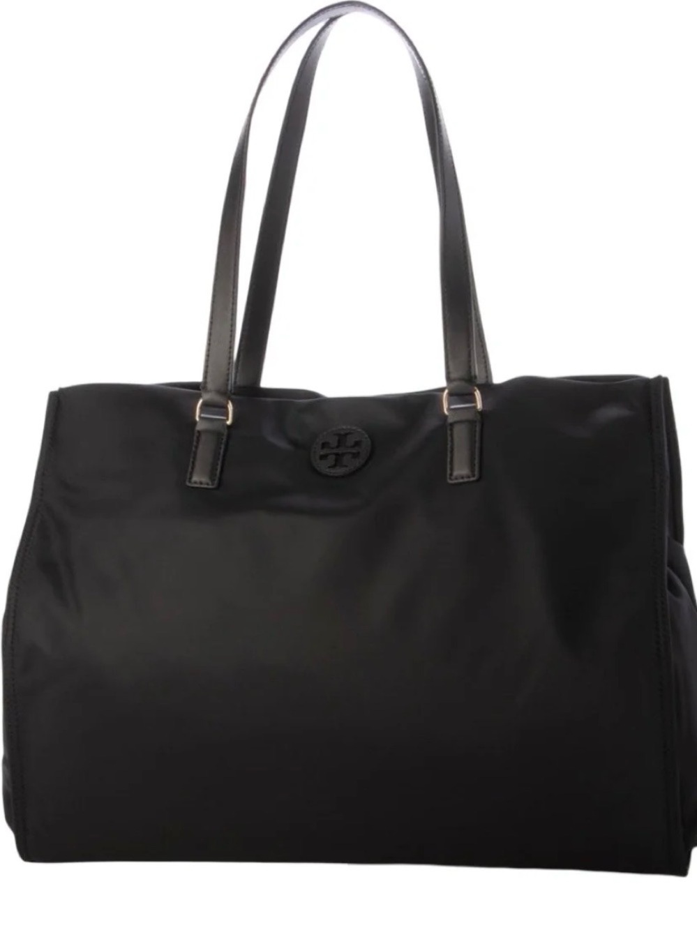 Tory Burch Black Logo Nylon Tote Bag